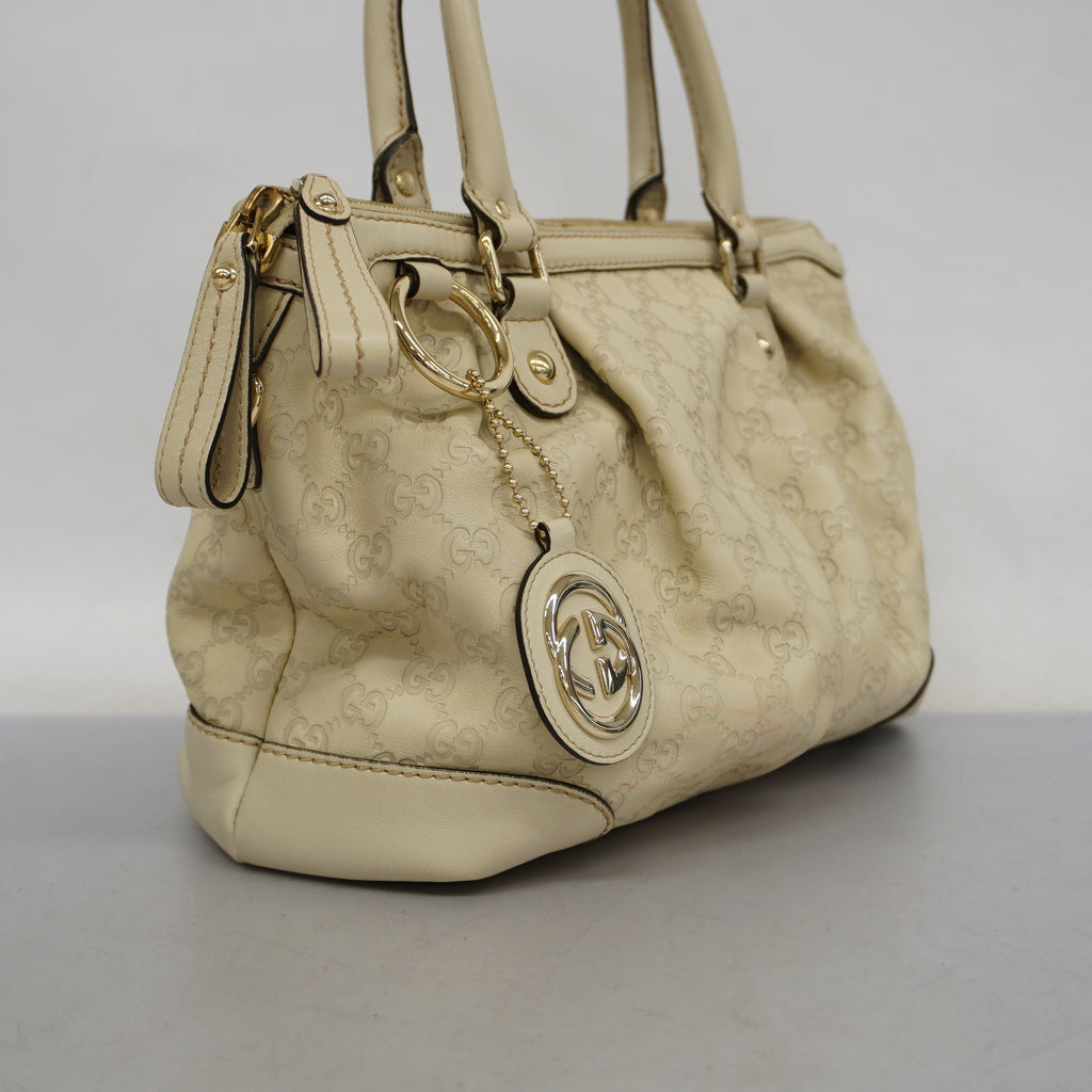 GUCCI ssima Handbag sima 247902 Women's Leather Handbag Ivory