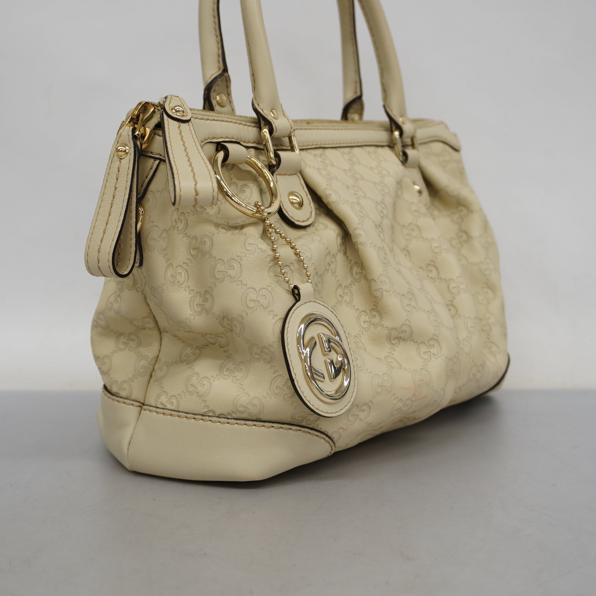 GUCCI ssima Handbag sima 247902 Women's Leather Handbag Ivory