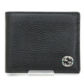 GUCCI Interlocking Bifold Wallet Billfold 610464 Black Green