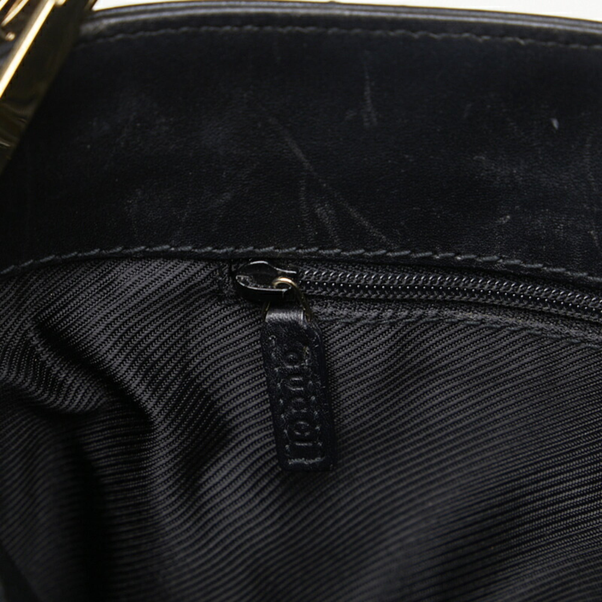 GUCCI GG canvas handbag one shoulder bag 001 4231 black leather ladies