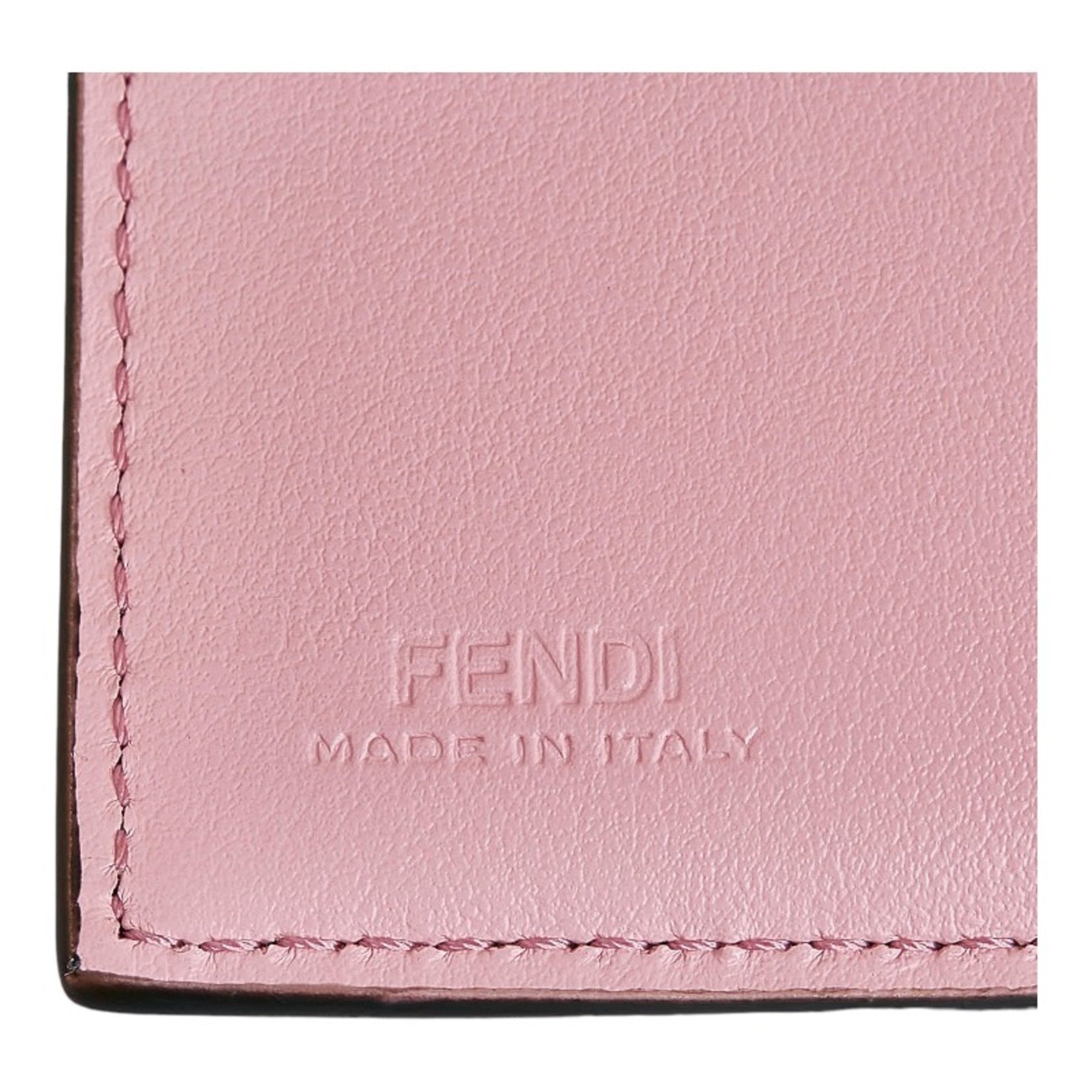 FENDI bifold wallet 8M0447 pink leather ladies
