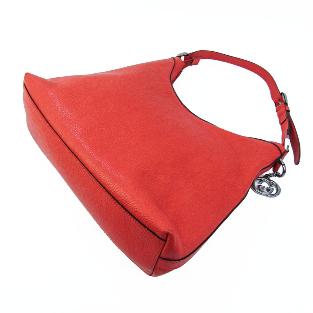 GUCCI Interlocking G 339553 Women's Leather Shoulder Bag Light Red