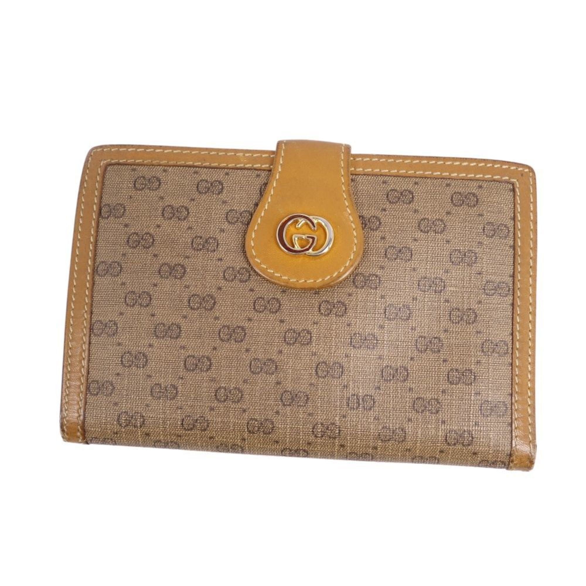 GUCCI Wallet Micro GG Women's Beige