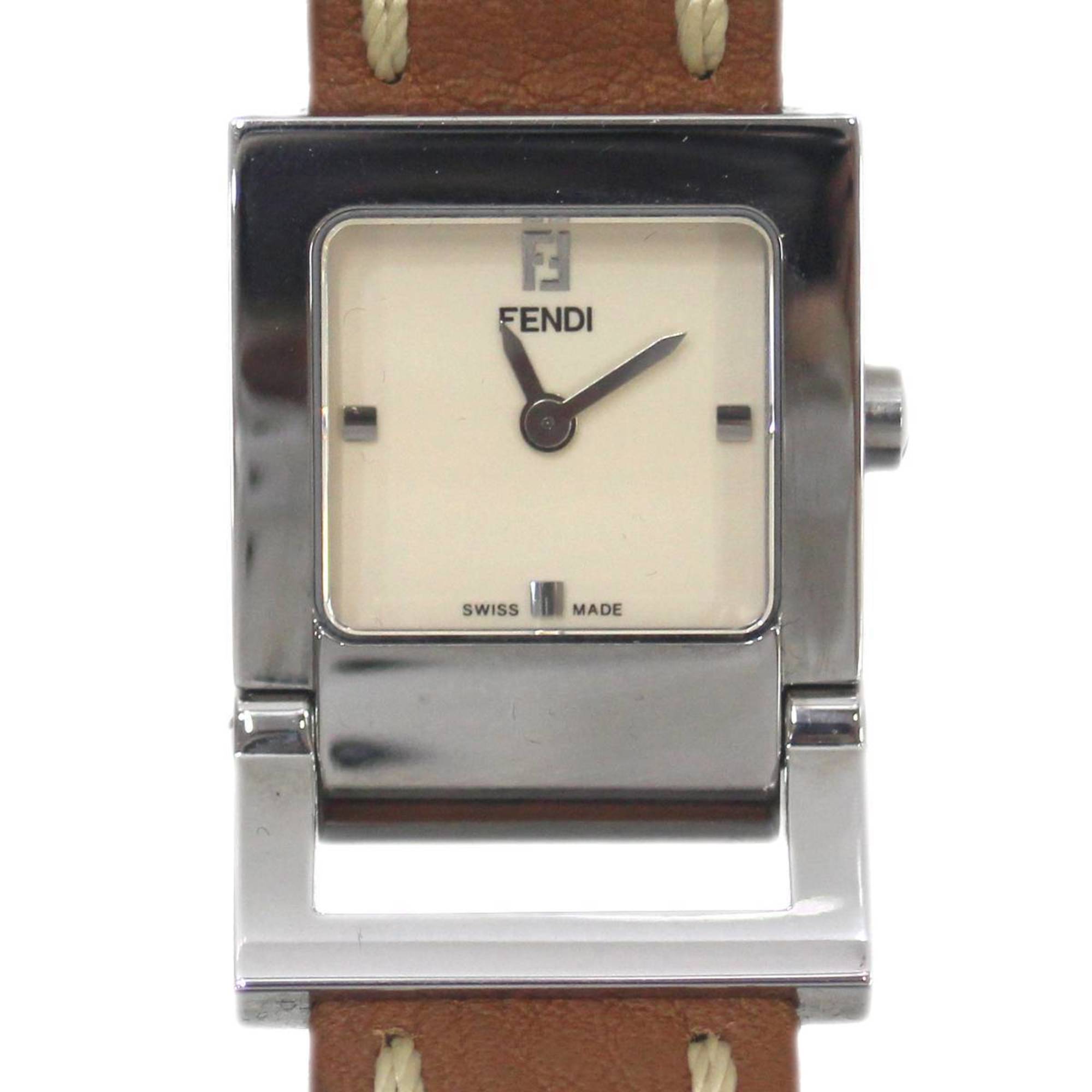 FENDI Horology Women's Quartz SS x Brown Dial White 003-5200L-912