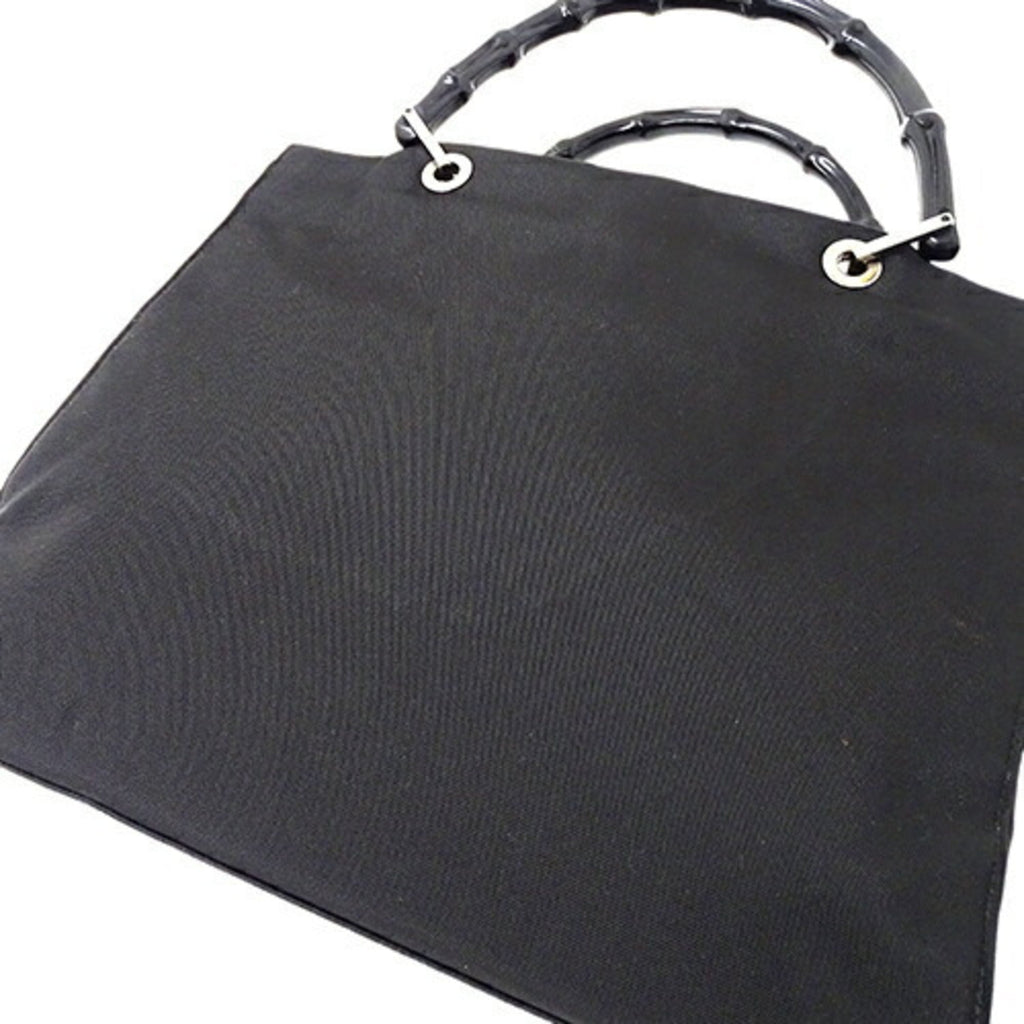 GUCCI Bag Ladies Bamboo Handbag Nylon Black 002 1010