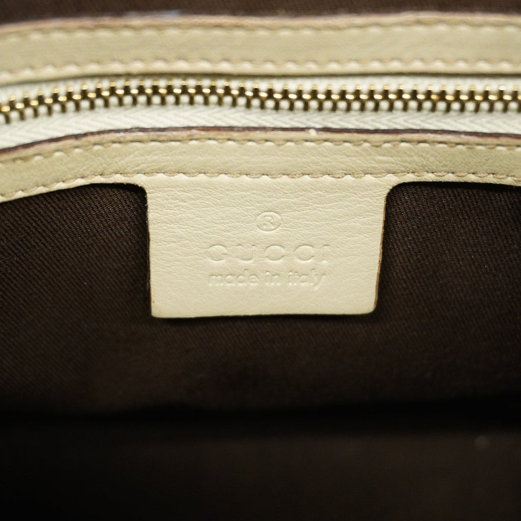 GUCCI ssima 2way Bag 153028 Women's Leather Handbag Ivory
