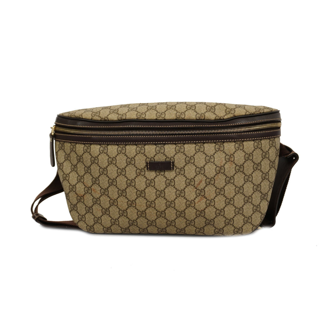 GUCCI  Body Bag 211110 Men's GG Supreme Sling Bag Beige,Brown