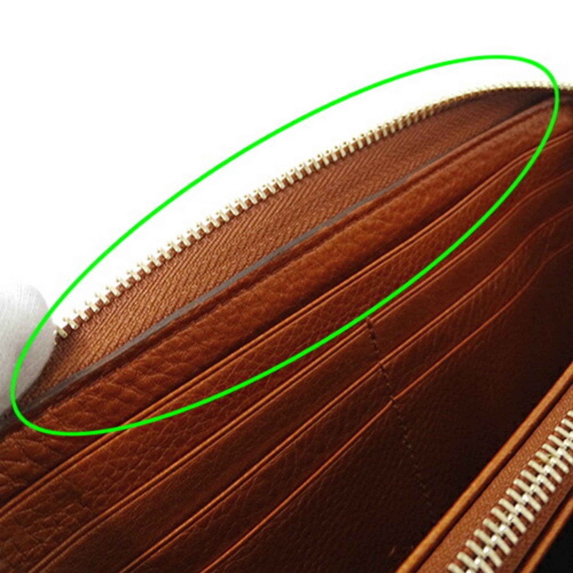 GUCCI Wallet Women's Long Soho Leather Orange 308280 Metallic Tassel Round