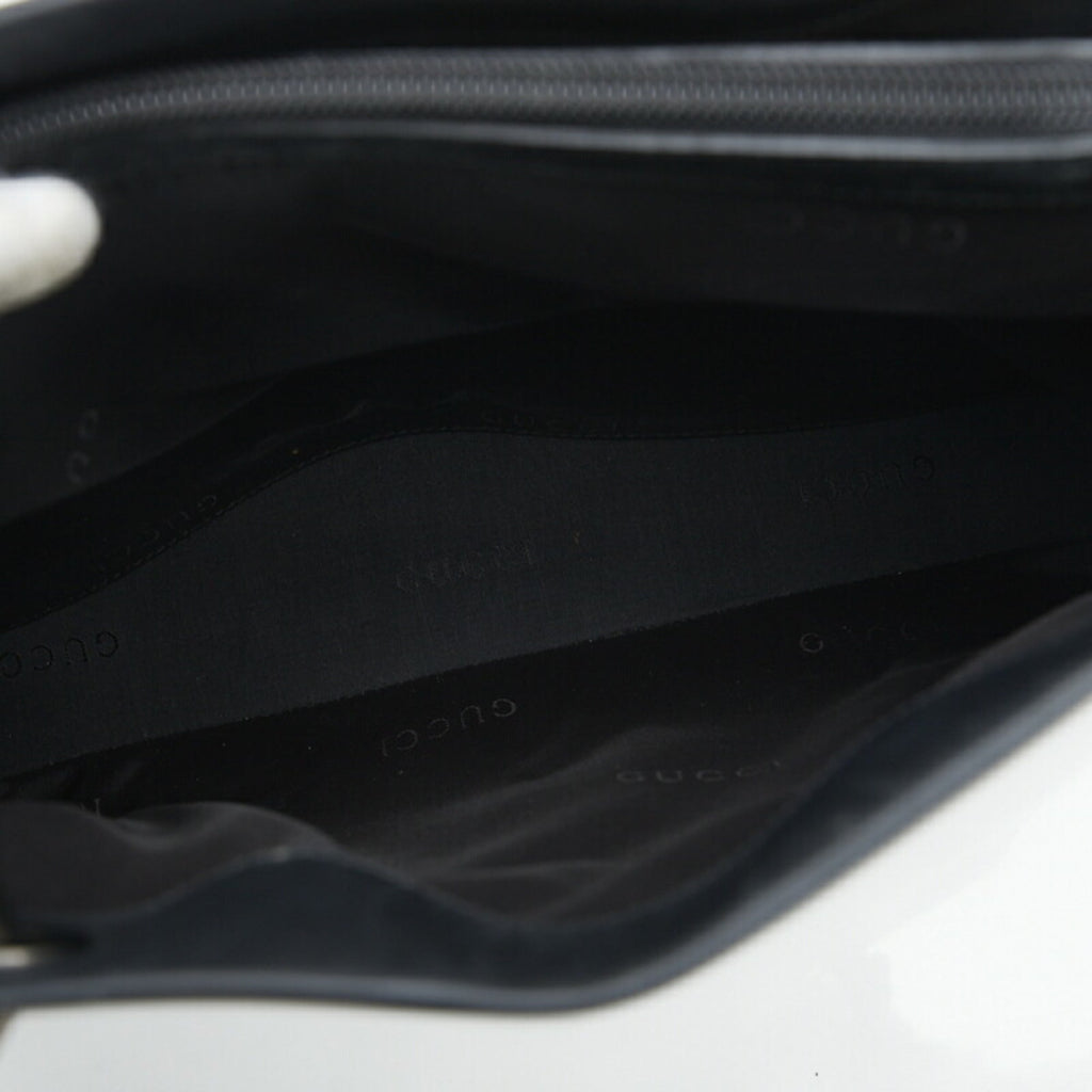 GUCCI Bamboo Handbag Tote Bag 0021016 Black Leather Ladies