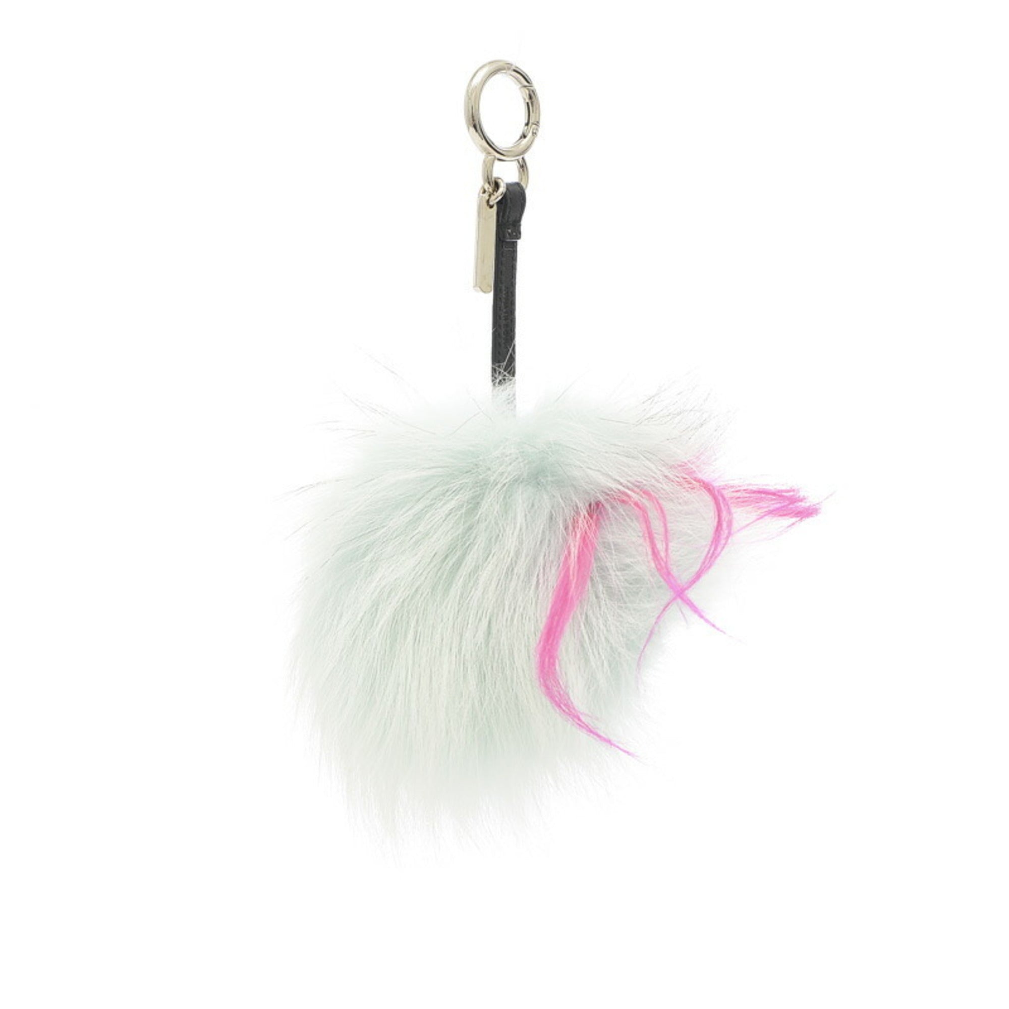 FENDI Monster Bag Bugs Charm Fur Green/Light Blue 7AR420