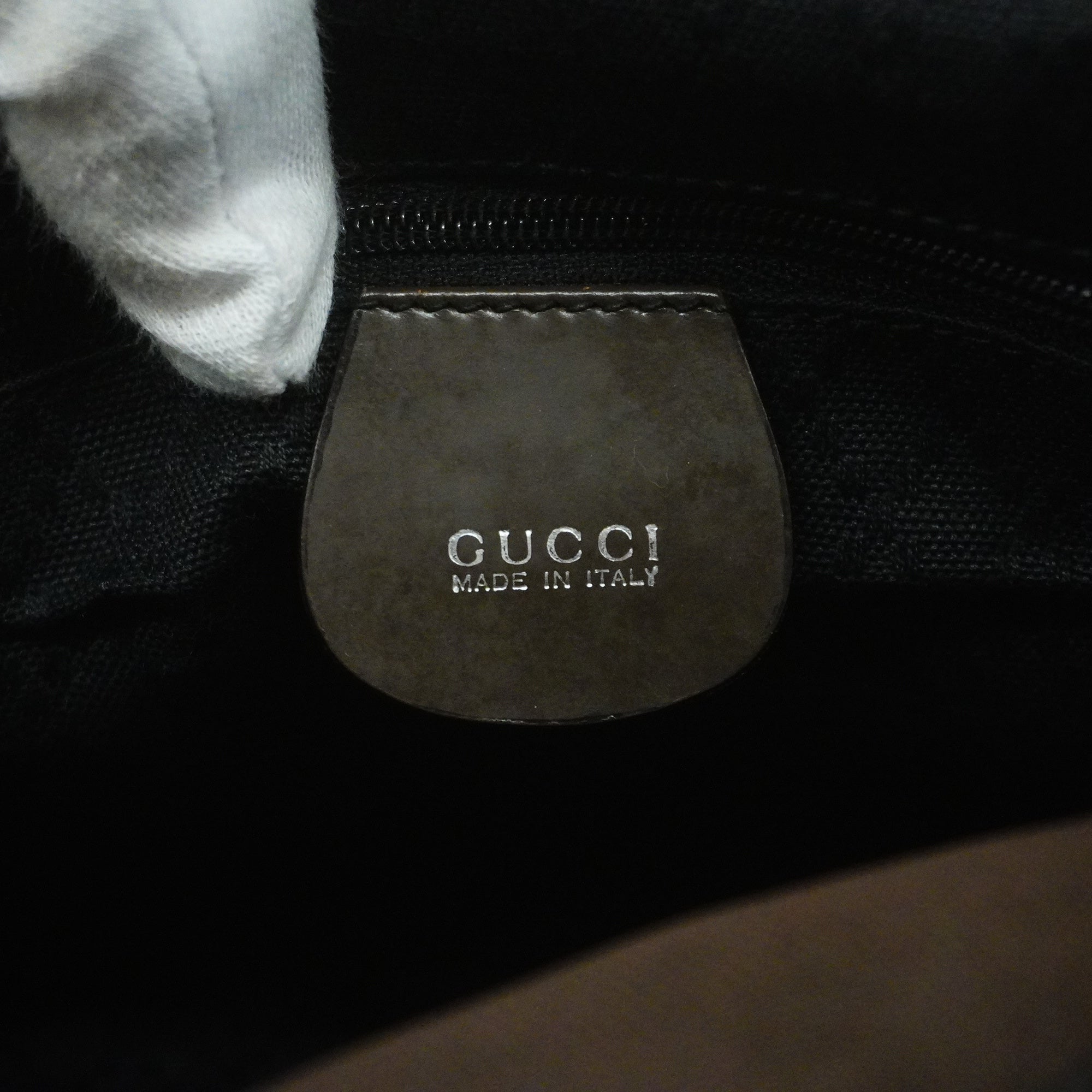 GUCCI  Bamboo Handbag 000 1998 0508 Women's Nylon Canvas Handbag Brown