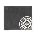 FENDI FF Stamp Bifold Wallet 7M0169 Gray Leather Men's