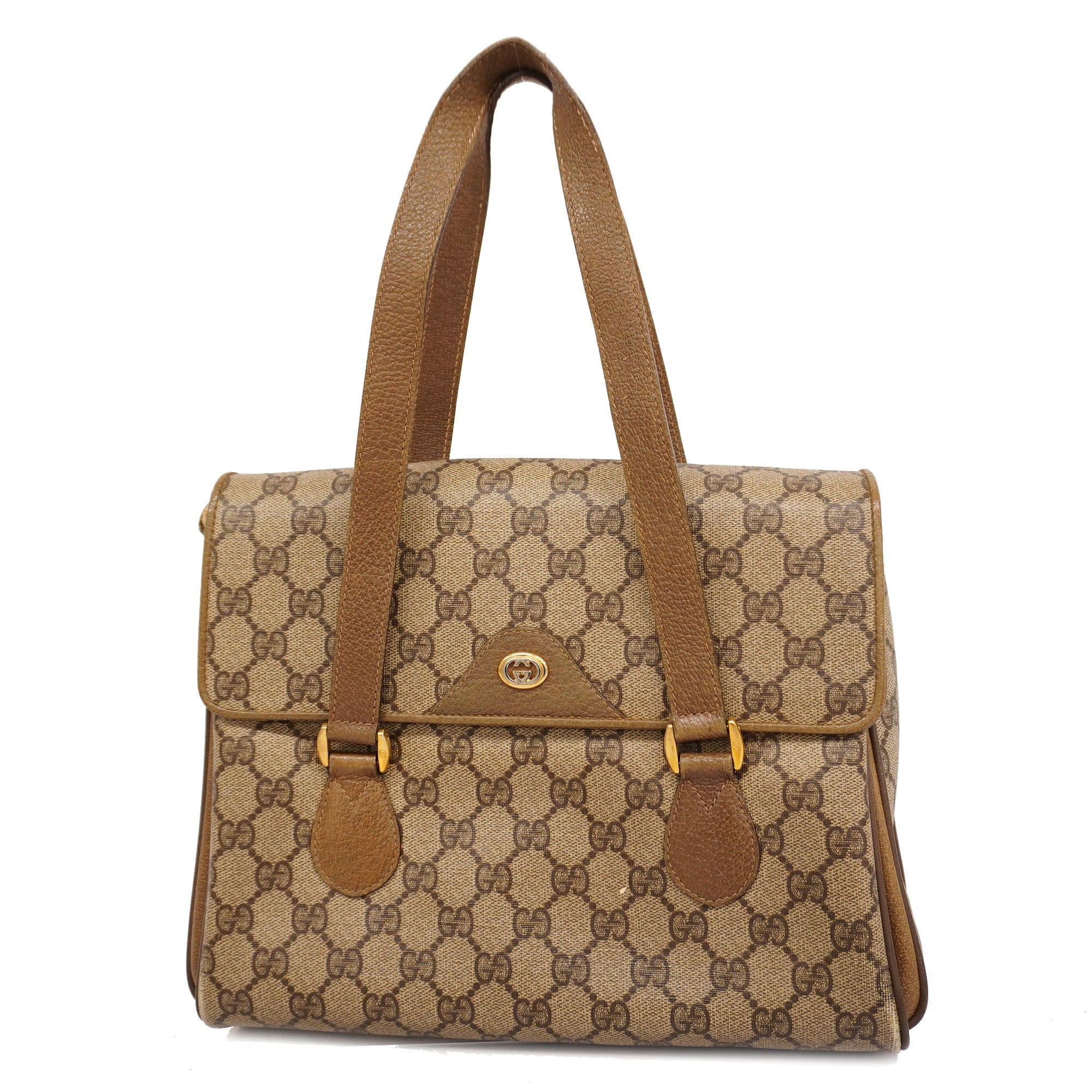 GUCCI  GG Supreme 116 02 080 Women's Handbag Beige,Brown