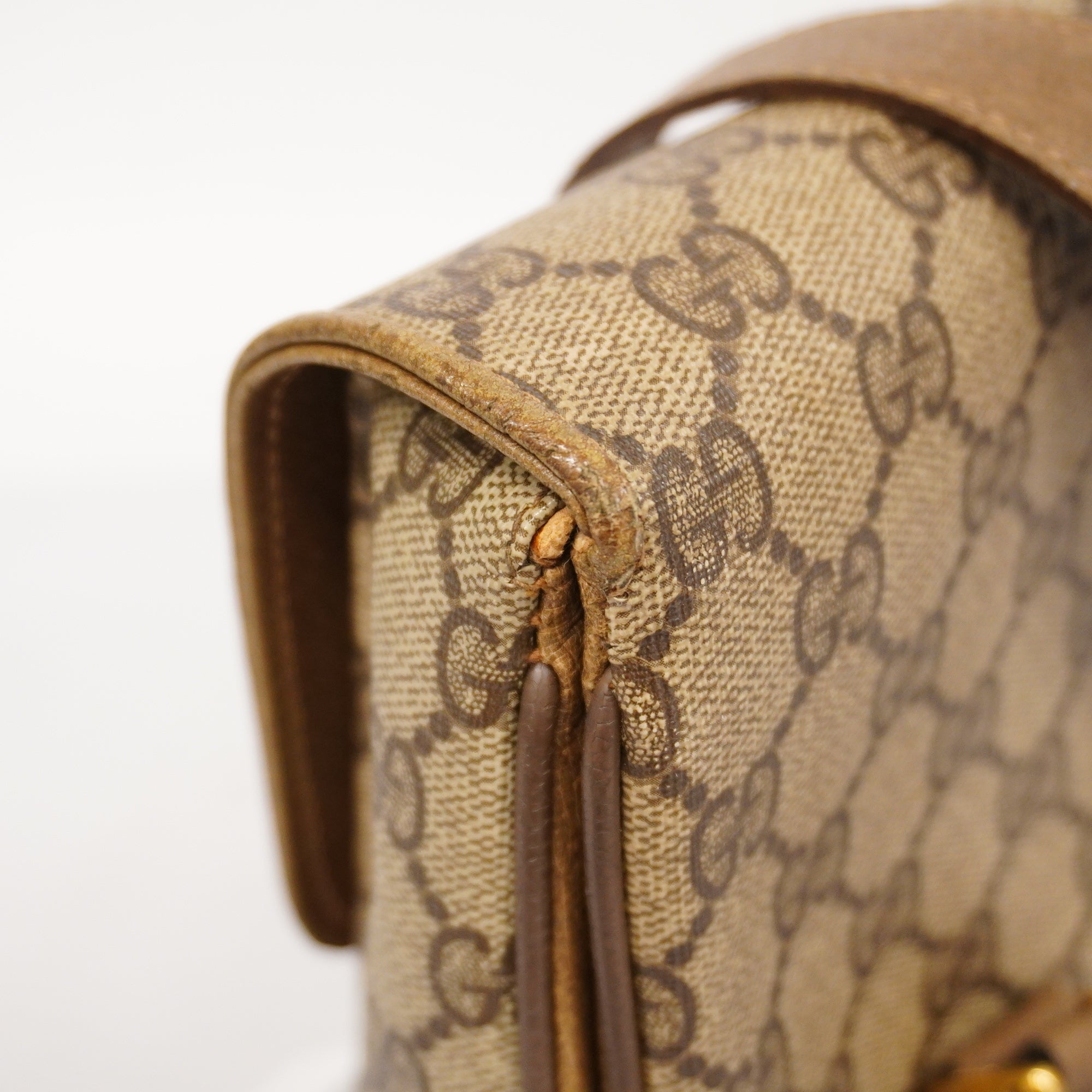 GUCCI  GG Supreme 116 02 080 Women's Handbag Beige,Brown
