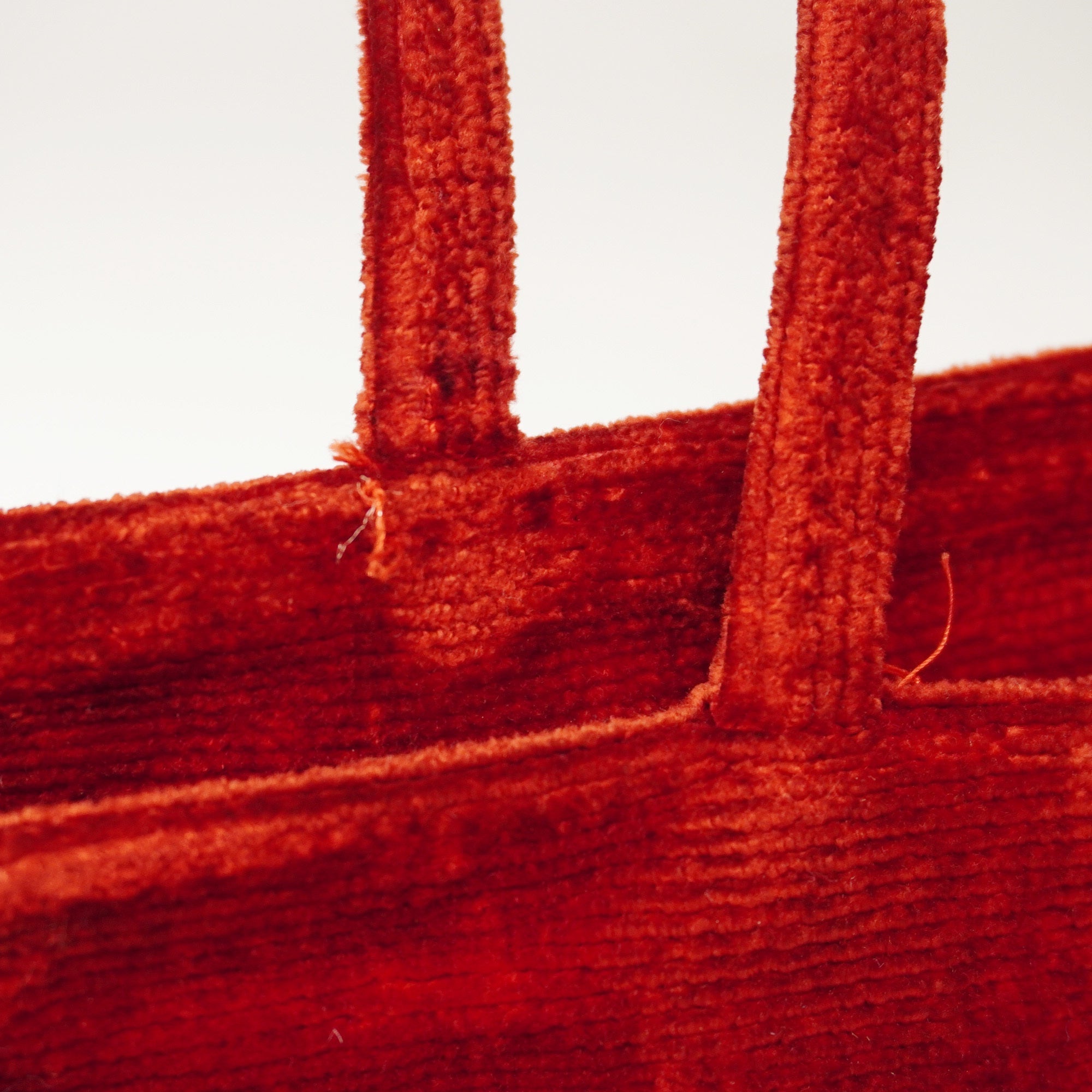 FENDI  Logo Velor Women's Tote Bag Red Color