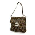 FENDI  Zucca Mamma Bucket Women's Nylon Canvas,Leather Handbag Brown