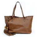 Gucci Shoulder Bag Bamboo Brown Ladies