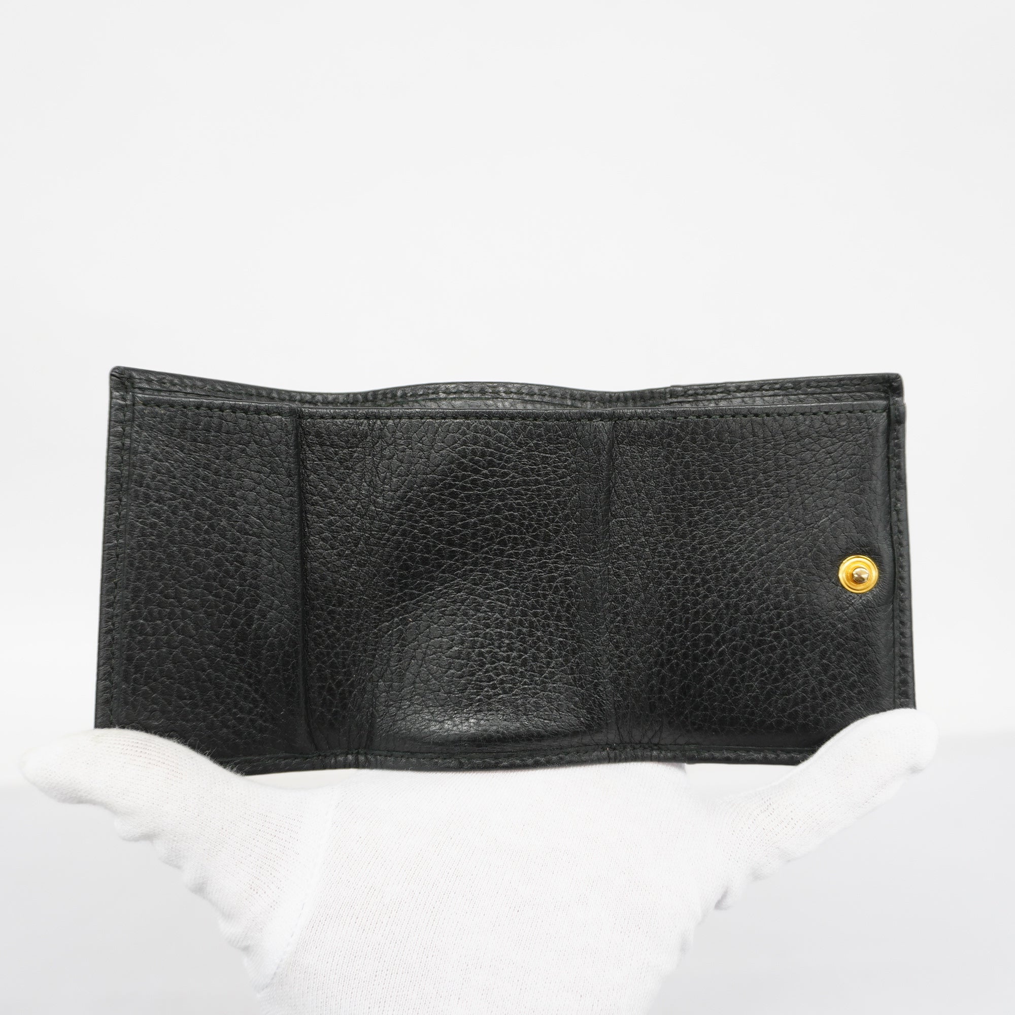 GUCCIAuth  GG Marmont Gold Hardware 523277 Women's Leather Wallet [tri-fold]
