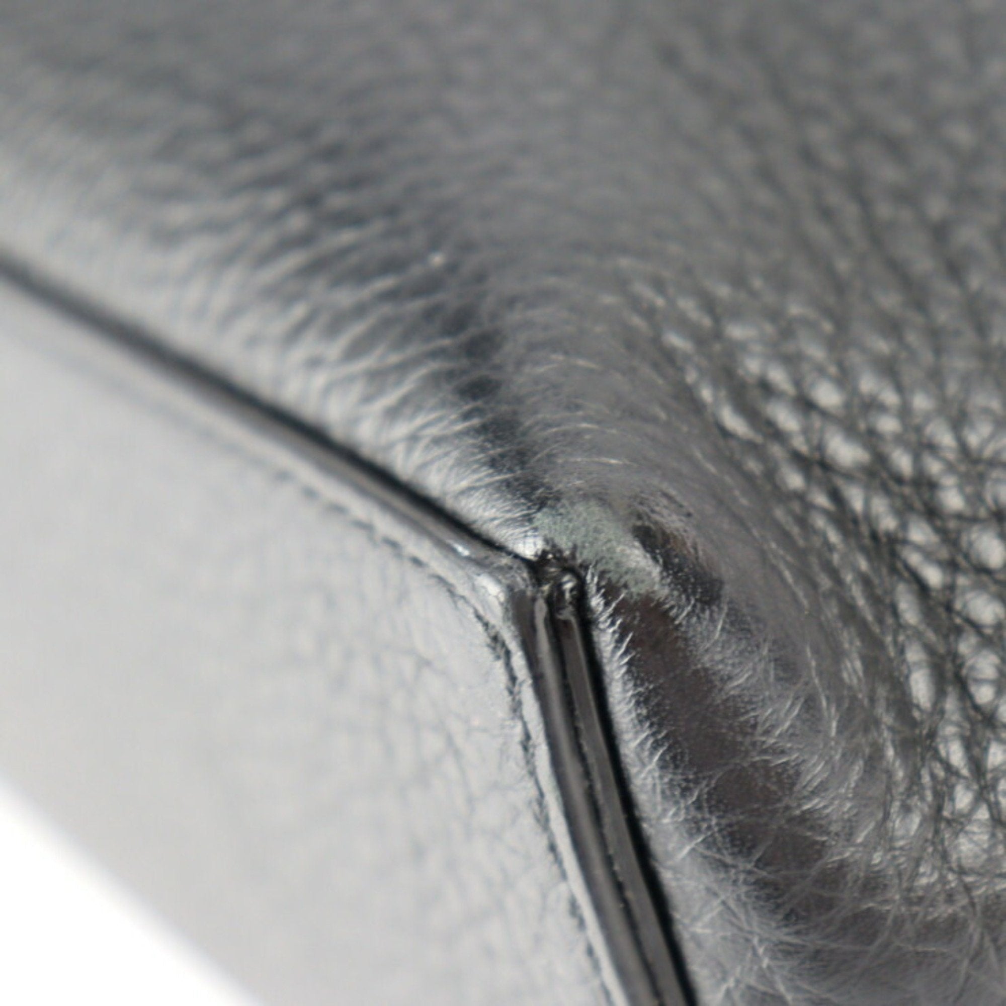 FENDI Visor Way Selleria Business Bag 7VA458 Leather Black Blue Yellow Silver Hardware 2WAY Shoulder