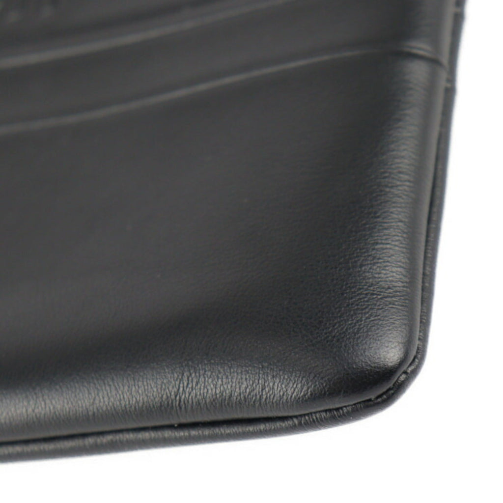 CHRISTIAN DIOR clutch bag 19S5543CGSB leather black gold metal fittings