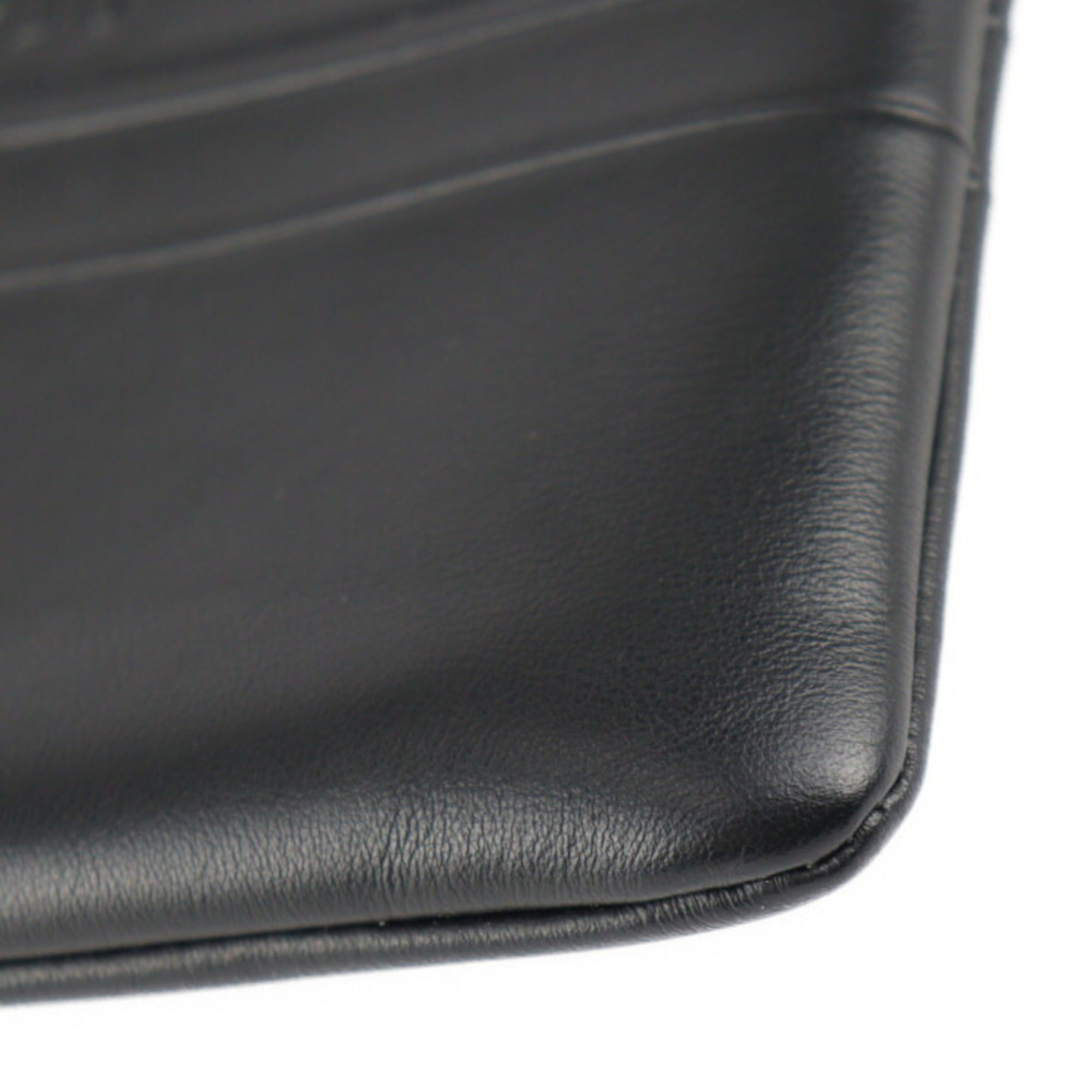 CHRISTIAN DIOR clutch bag 19S5543CGSB leather black gold metal fittings