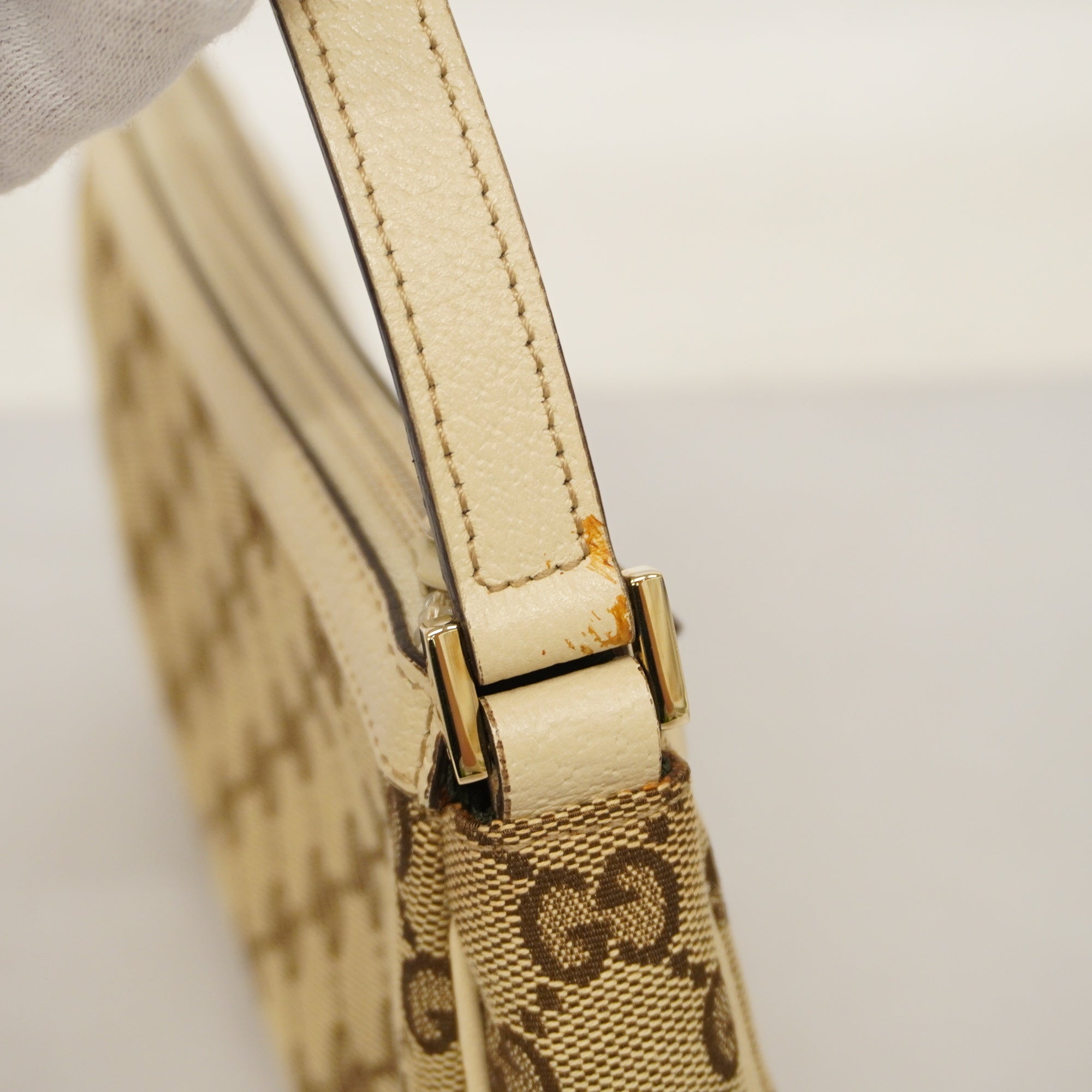 GUCCI  GG Canvas Pouch 145750 Women's Pouch Beige,Ivory