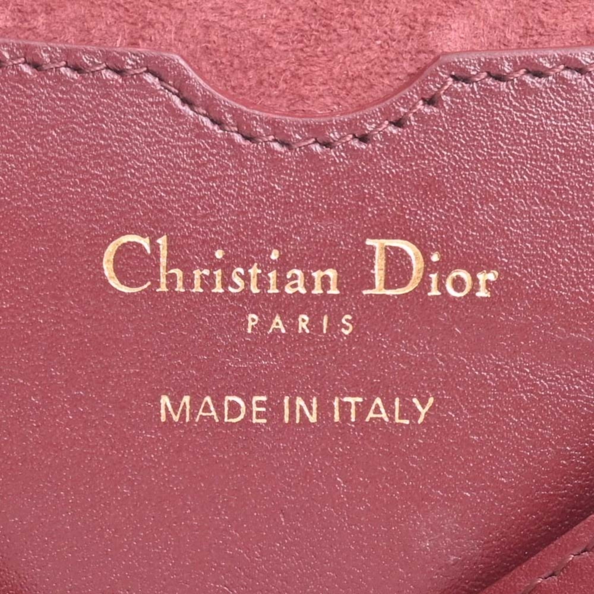 CHRISTIAN DIOR Leather Bobby Medium Shoulder Bag M9319UMOL Bordeaux Ladies