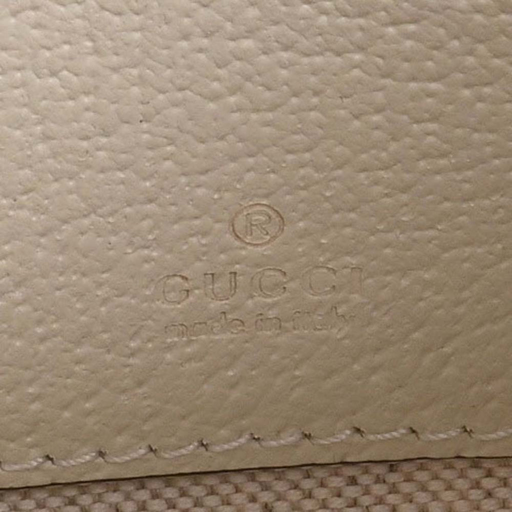 GUCCI GG Supreme Half Moon Shape Animal Print One Shoulder Bag 726843 Beige White Women's