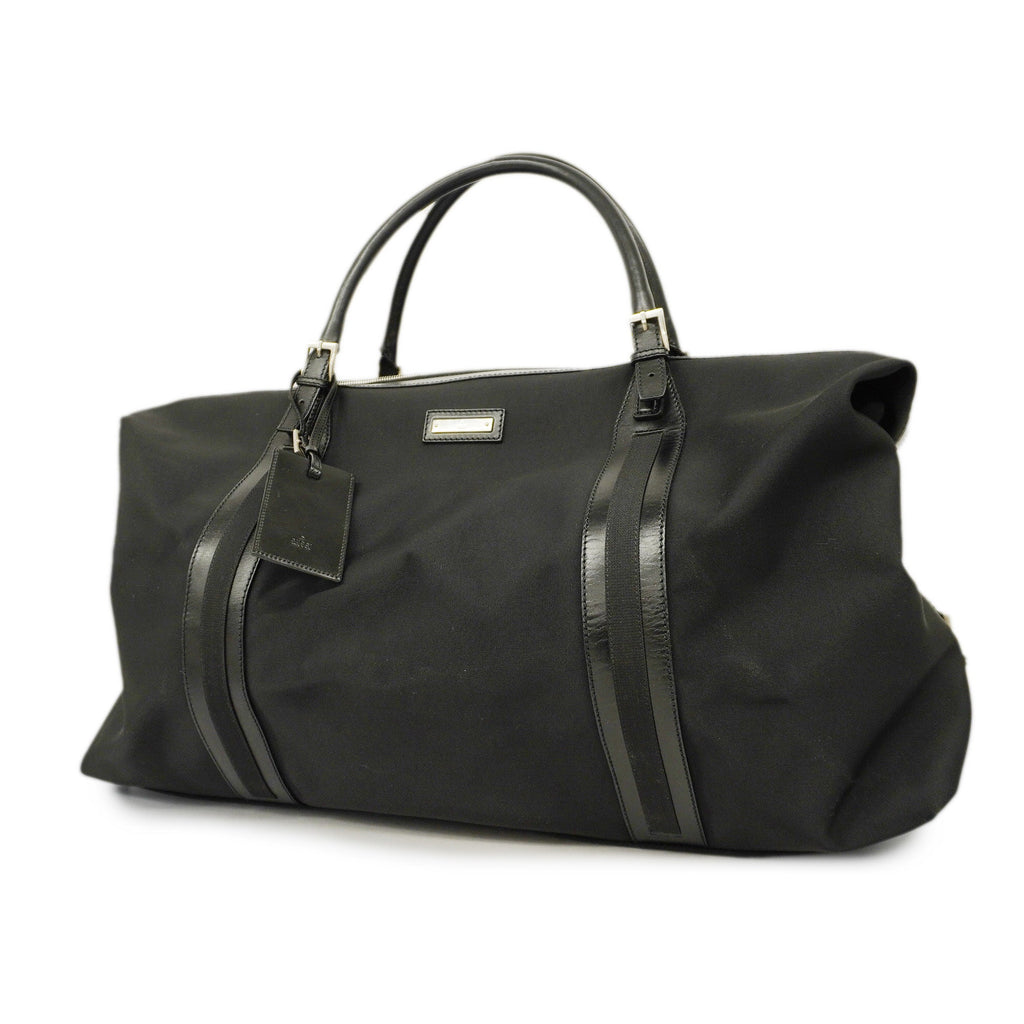 GUCCI  Boston Bag 201847 Men,Women,Unisex Leather,Nylon Boston Bag Black