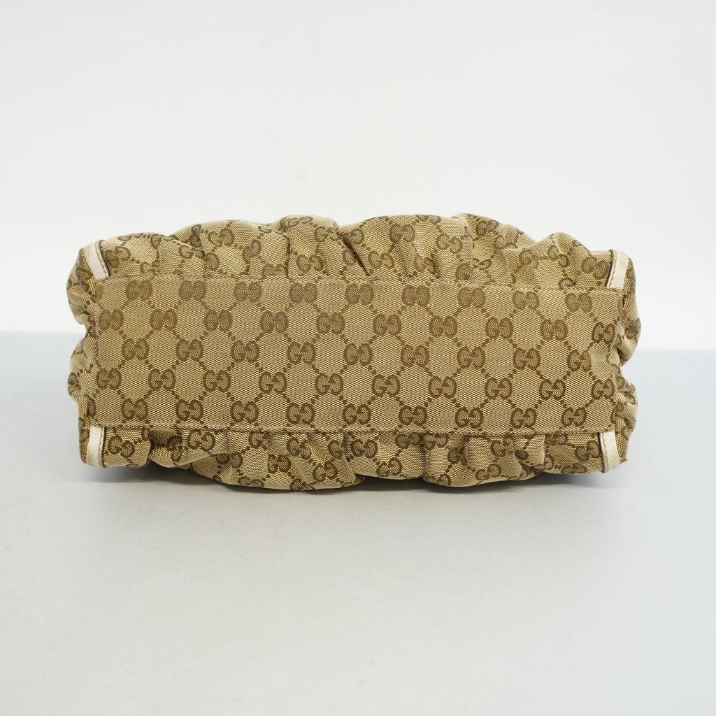 GUCCI  GG Canvas Handbag 190525 Women's Handbag Beige,White