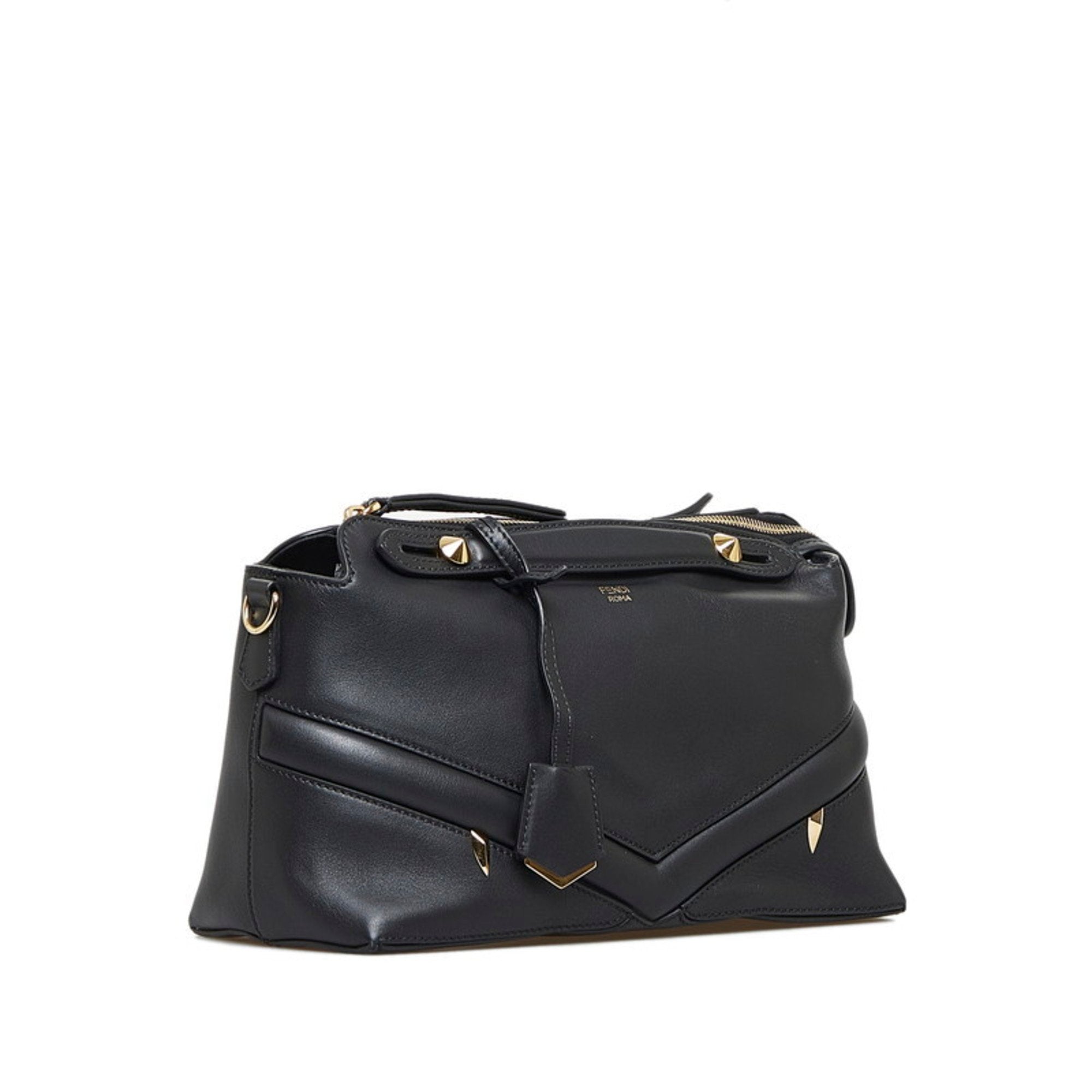 FENDI visor way medium monster eye handbag shoulder bag 8BL124 black leather ladies