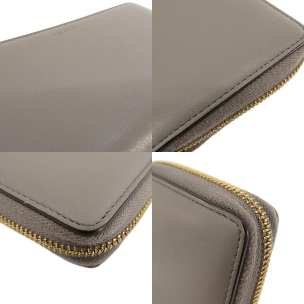 GUCCI 453158 bamboo long wallet leather ladies