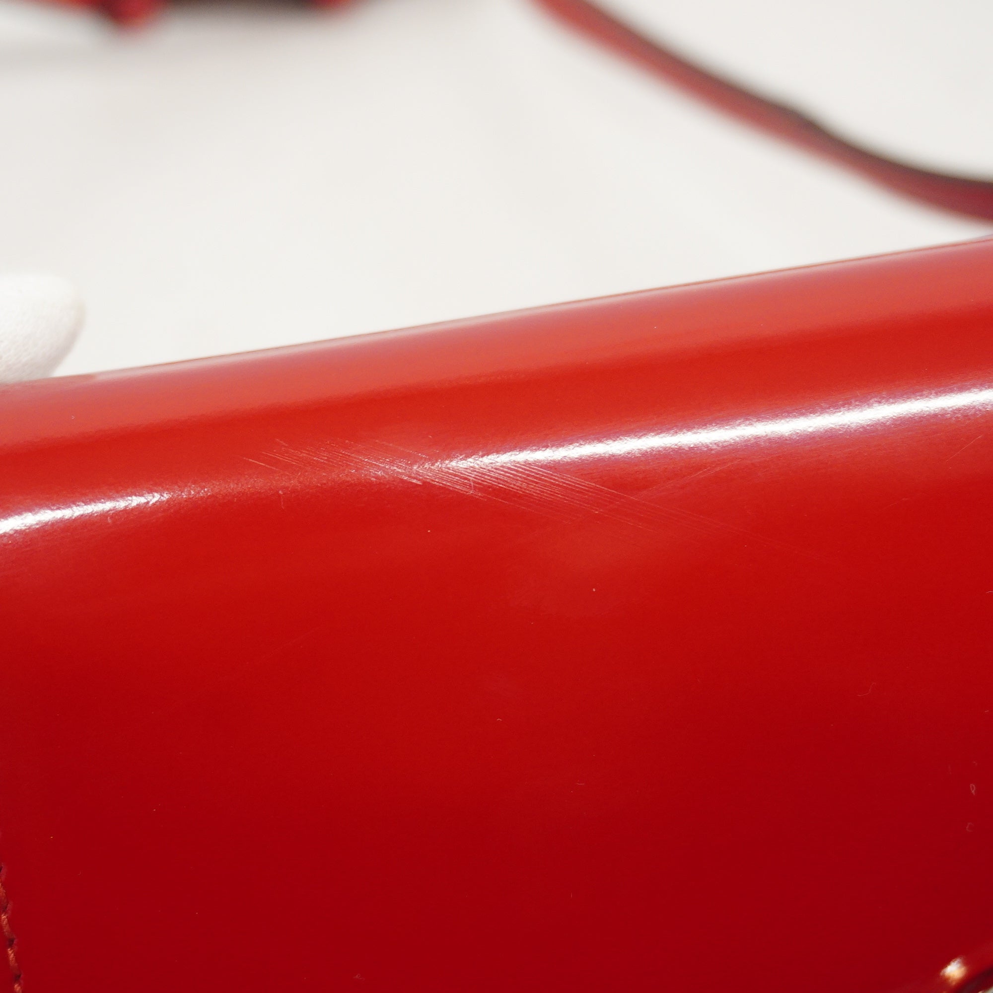 GUCCI  Interlocking G 510304 Women's Leather Shoulder Bag Red Color