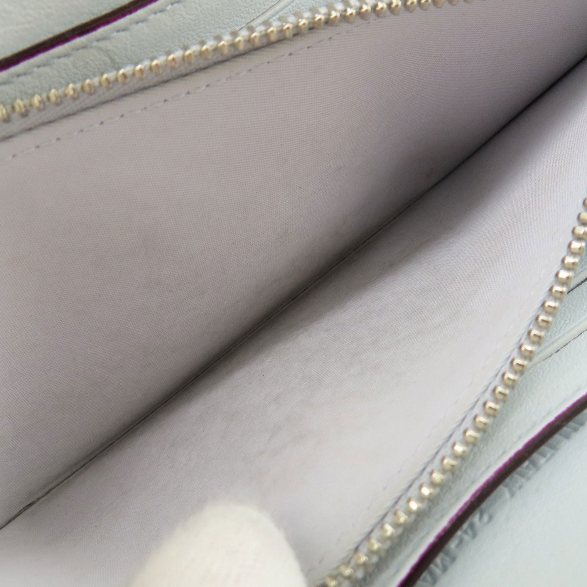 CHRISTIAN DIOR Round Charm Long Wallet Leather Women's
