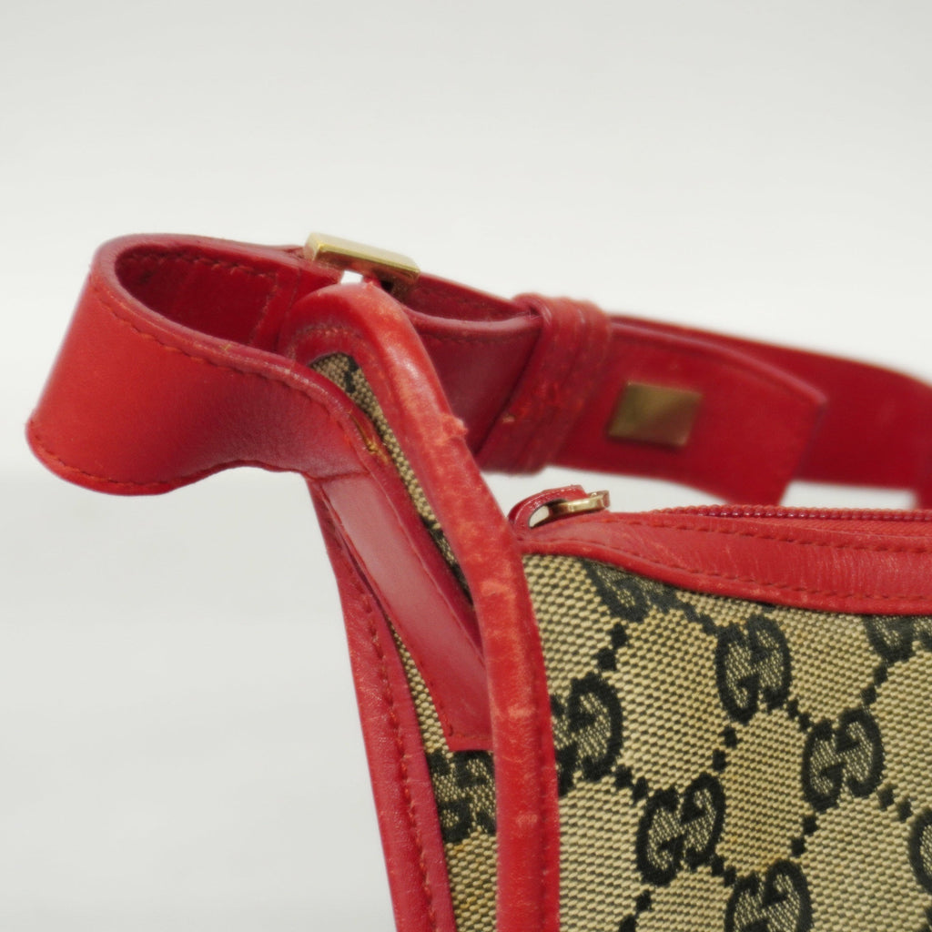 GUCCI  GG Canvas Shoulder Bag 001 4206 Women's Navy,Red Color