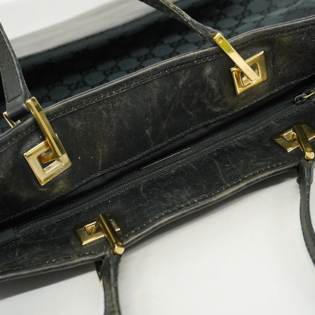 GUCCI  GG Canvas 002 1098 Women's Tote Bag Black