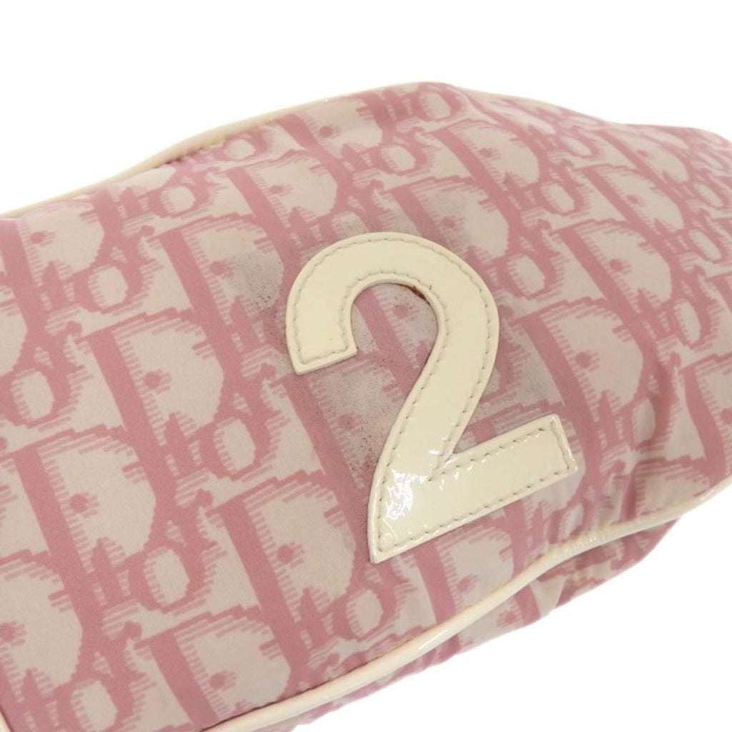Christian Dior Bag Women's Waist Trotter Nylon Pink White