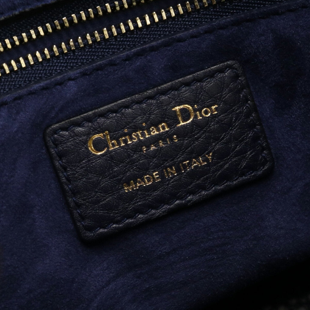 CHRISTIAN DIOR Lady Medium Canage Handbag Lambskin Women's
