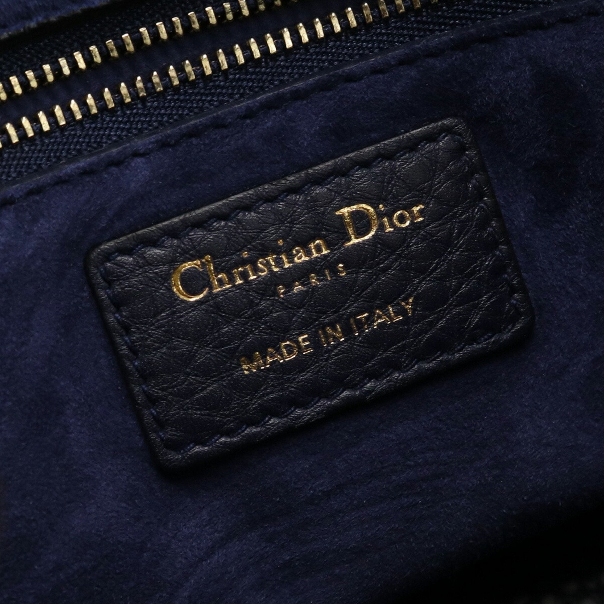 CHRISTIAN DIOR Lady Medium Canage Handbag Lambskin Women's