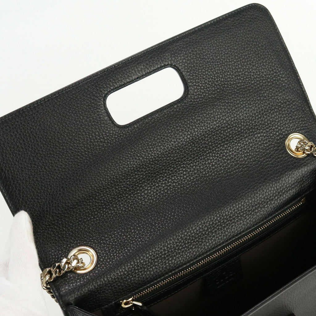 GUCCI Bamboo Chain Shoulder 387611 Bag Leather Women's