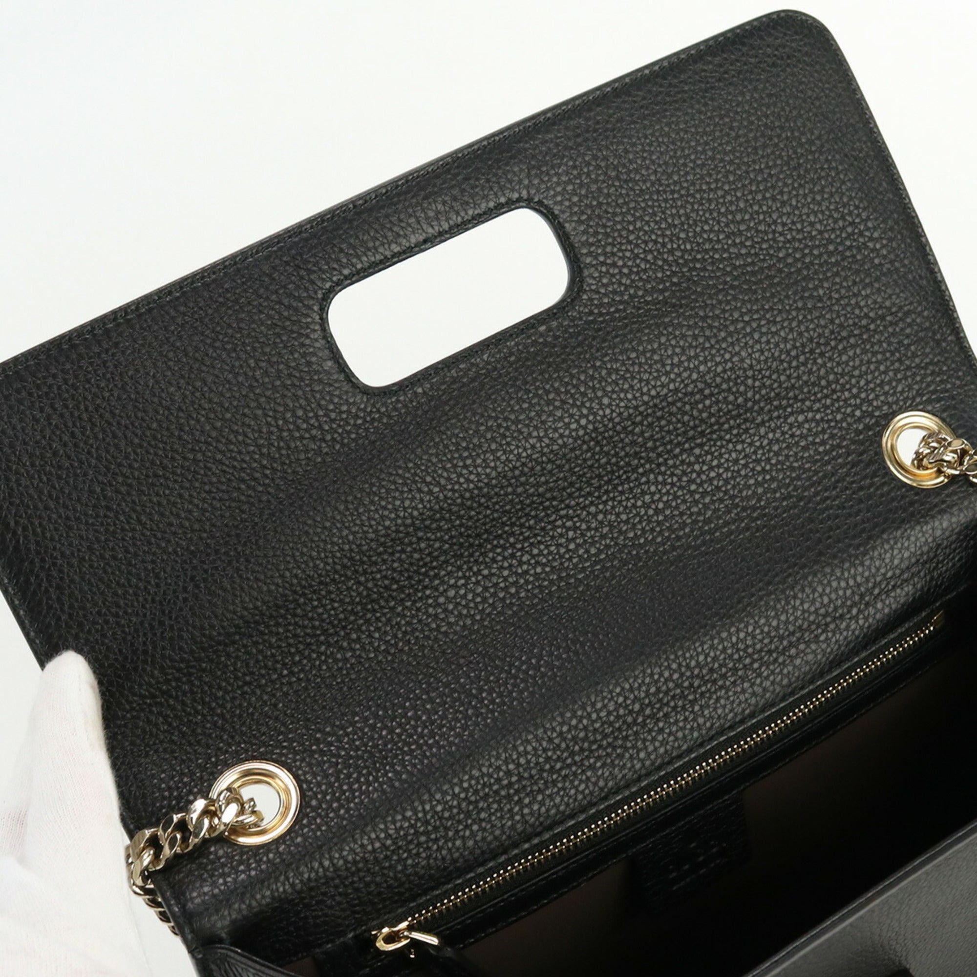 GUCCI Bamboo Chain Shoulder 387611 Bag Leather Women's