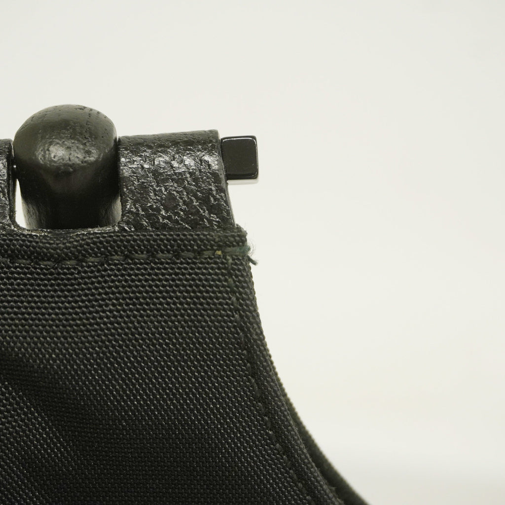 GUCCI  Bamboo Handbag 001 3739 Women's Nylon,Leather Handbag Black