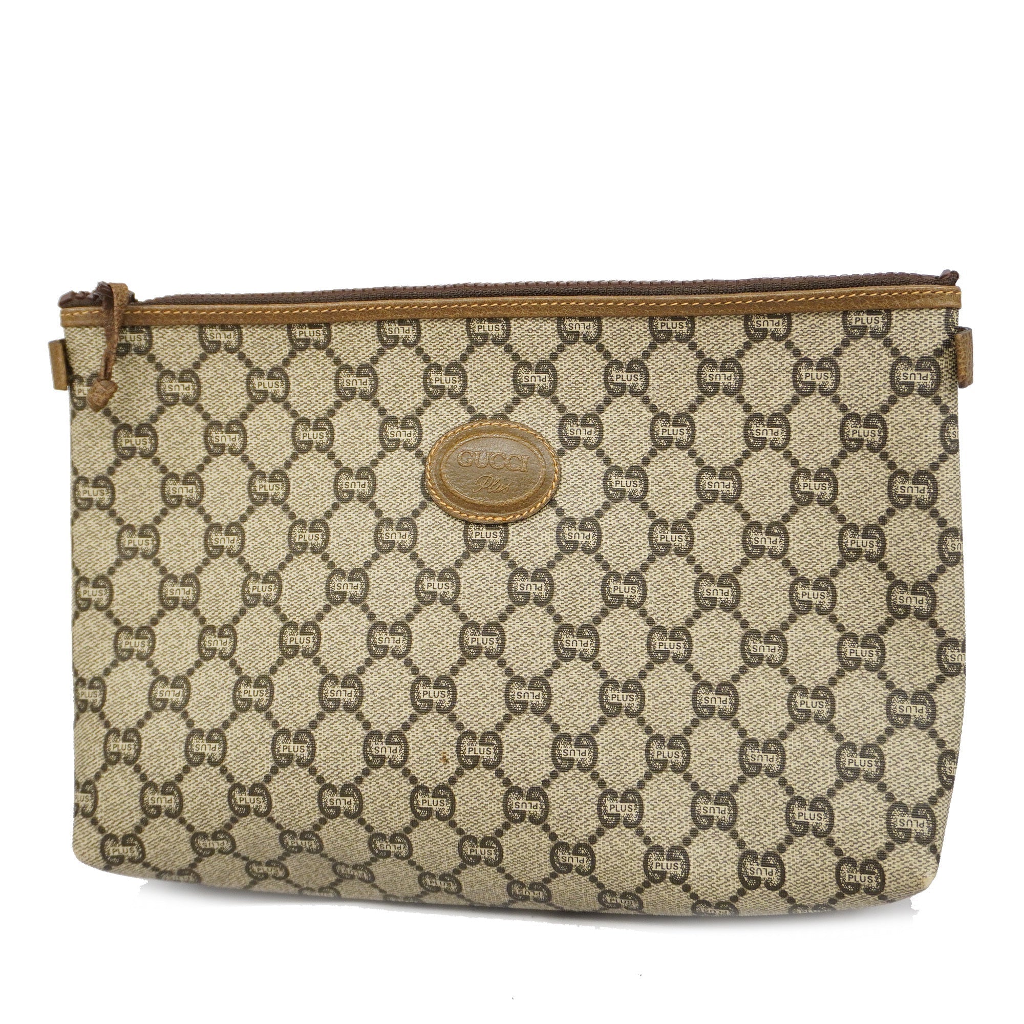 GUCCI  Clutch Bag Women's GG Plus Clutch Bag Beige