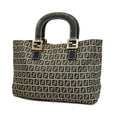 FENDIAuth  Zucchino Handbag Women's Canvas Navy