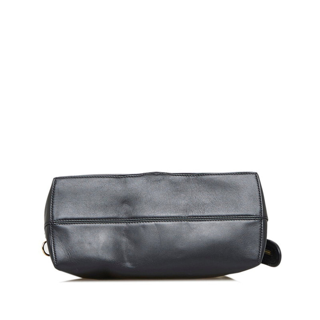 FENDI visor way medium monster eye handbag shoulder bag 8BL124 black leather ladies