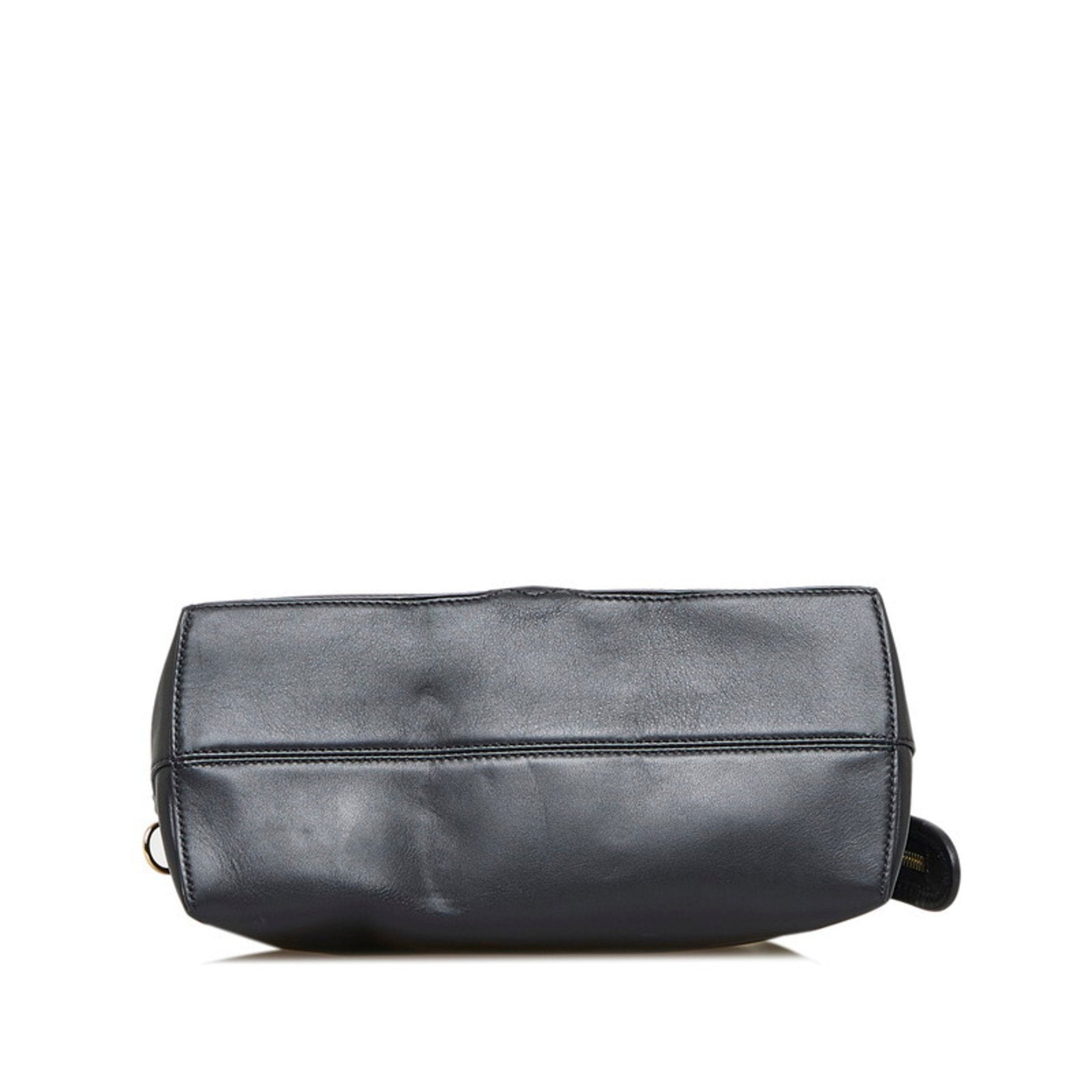 FENDI visor way medium monster eye handbag shoulder bag 8BL124 black leather ladies