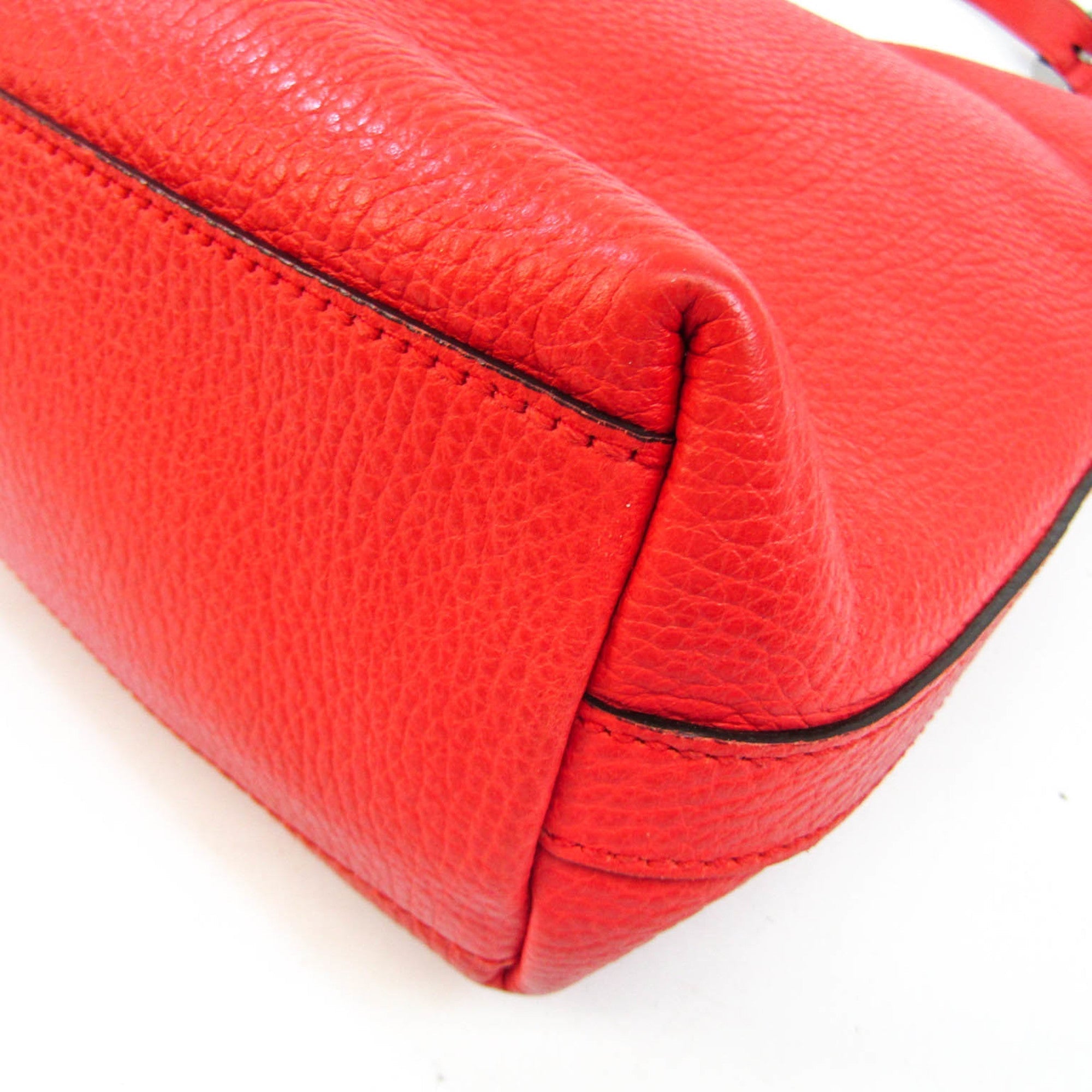 GUCCI Interlocking G 339553 Women's Leather Shoulder Bag Light Red