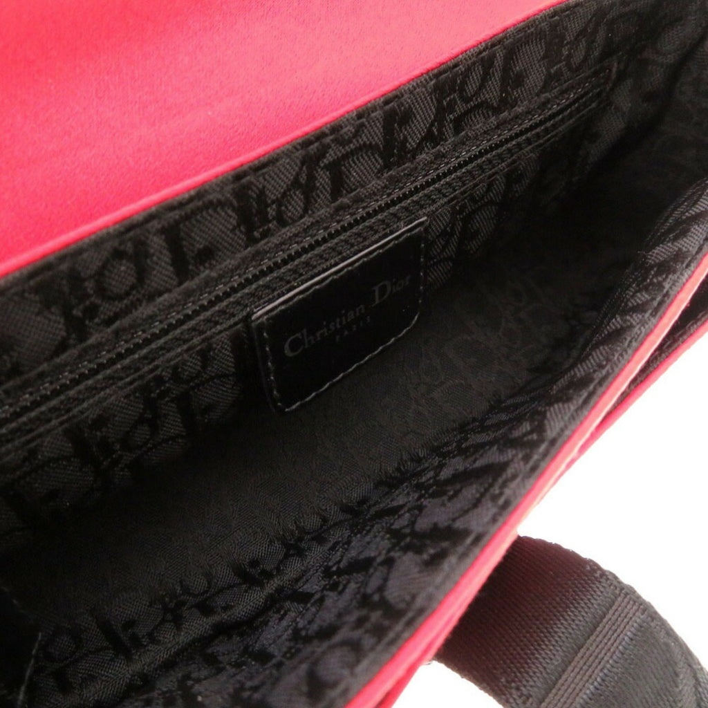 CHRISTIAN DIOR Rhinestone Satin Stone Red Handbag