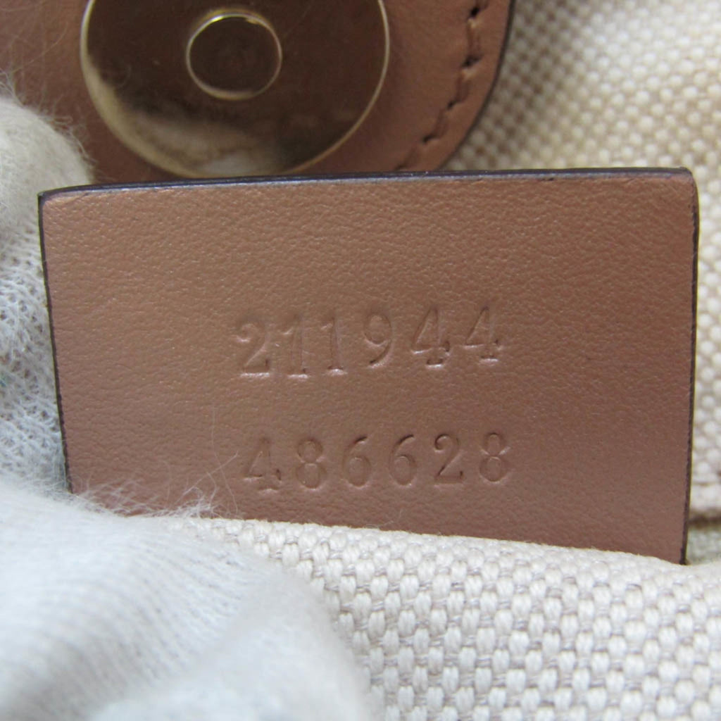 GUCCI Sukey 211944 Women's Leather,GG Canvas Handbag Beige,Khaki