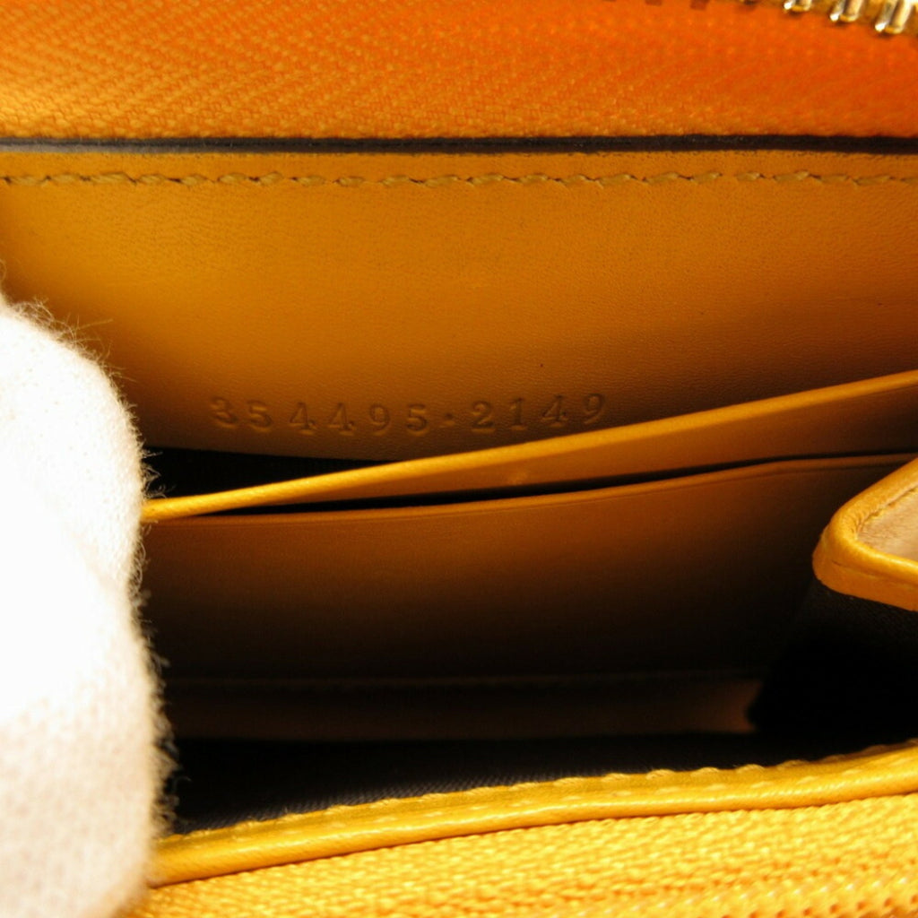 GUCCI Tiamante 354495 Leather Yellow Coin Case Card